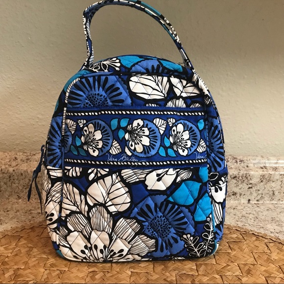 vera bradley lunch bag blue